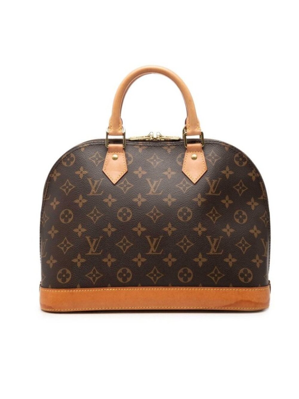 Louis Vuitton Monogram Alma PM Handbag Brown Leather